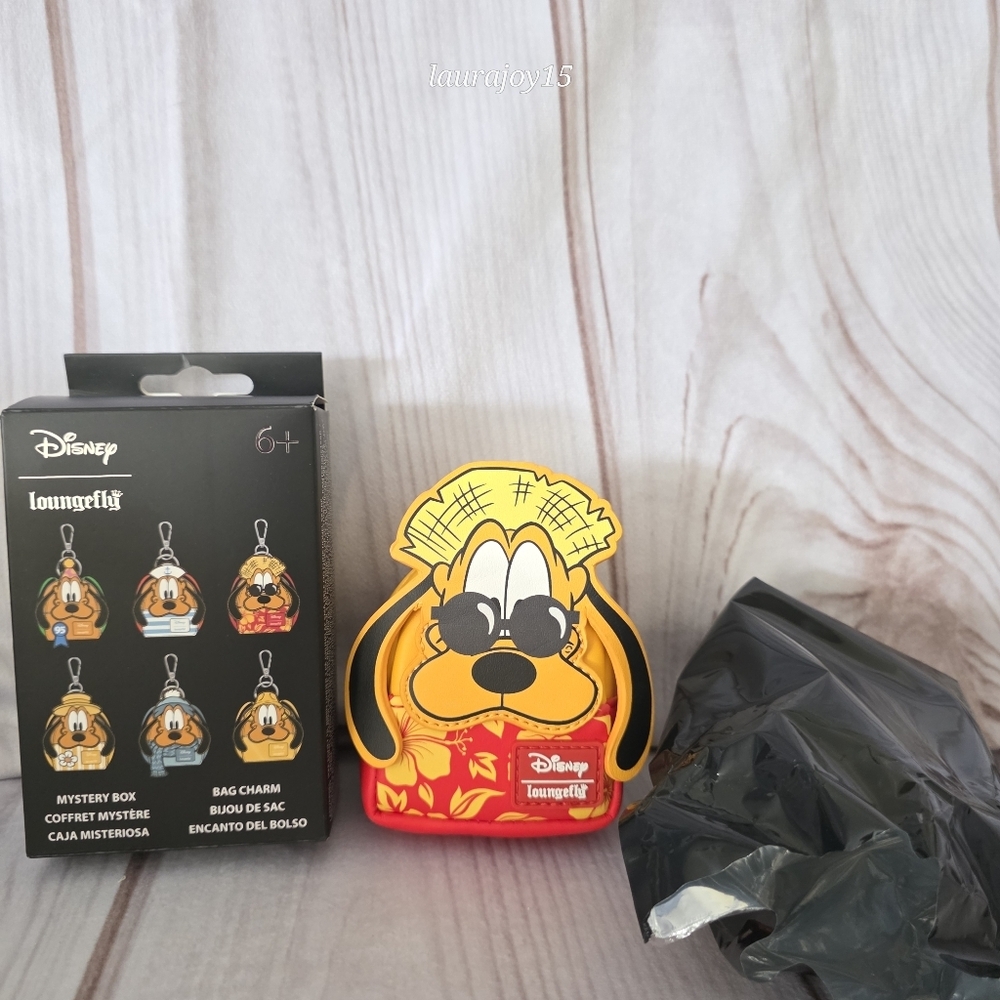 Loungefly Disney Pluto Micro Mini Backpack Keychain Hawaiian 95th Anniversary